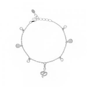 Bracciale Donna Mabina in Argento Serpente con Zirconi 533346 - gallery