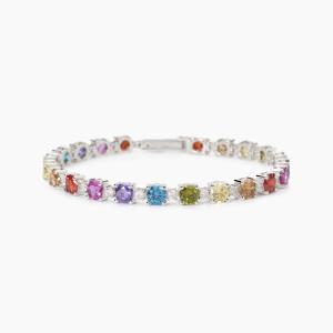 Bracciale Donna Mabina in Argento Tennis con zirconi colorati 533905-17 - gallery