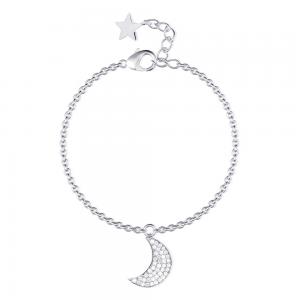 Bracciale donna Mabina in argento Luna e Stella 533228