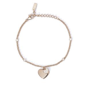Bracciale donna Mabina Solo tuo in argento rosato con cuore 533638 - gallery