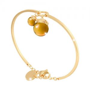 Bracciale donna Rebecca in bronzo semirigido con charm - gallery