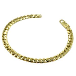 Bracciale Groumette Uomo in oro maglia piena 21 cm