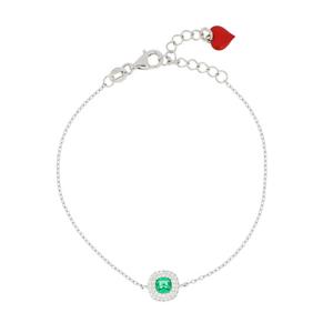 Bracciale Hope collezione Palazzo Reale Cuori Milano zircone Verde 