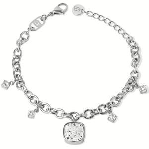 Bracciale in Acciaio da donna con catena forzatina e cristalli Essential Woman Liu Jo LJ2886