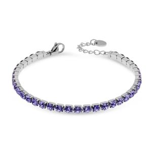 Bracciale in Acciaio da donna tennis con cristalli lilla Essential Woman Liu Jo LJ2422