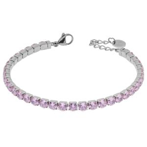 Bracciale in Acciaio da donna tennis con cristalli rosa Essential Woman Liu Jo LJ2424