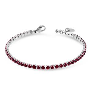 Bracciale in Acciaio da donna tennis con cristalli rossi Essential Woman Liu Jo LJ2419