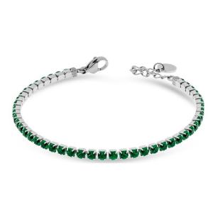 Bracciale in Acciaio da donna tennis con cristalli verdi Essential Woman Liu Jo LJ2421