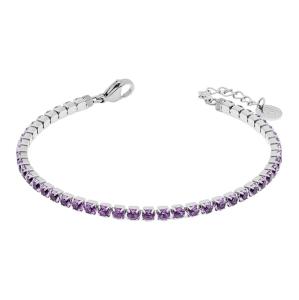 Bracciale in Acciaio da donna tennis con cristalli viola Essential Woman Liu Jo LJ2423