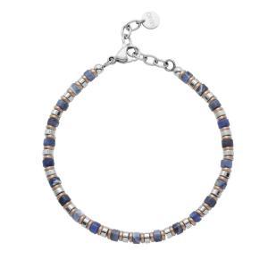 Bracciale in Acciaio da Uomo con Pietre blu Liu-Jo MLJ640