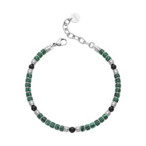 Bracciale in Acciaio da Uomo con pietre verdi Liu-Jo MLJ629