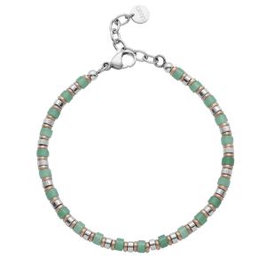 Bracciale in Acciaio da Uomo con Pietre verdi Liu-Jo MLJ639