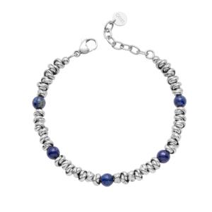 Bracciale in Acciaio da Uomo Liu-Jo con Lapislazzuli blu MLJ646