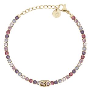 Bracciale in Acciaio Giallo da donna tennis con cristalli colorati Essential Woman Liu Jo LJ3219