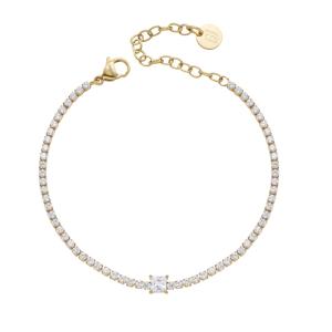 Bracciale in Acciaio giallo Tennis da donna con cristalli Essential Woman Liu Jo LJ3031