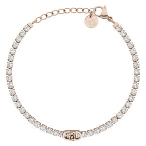 Bracciale in Acciaio Rosa da donna tennis con cristalli Essential Woman Liu Jo LJ3218