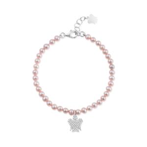 Bracciale in Agento Roberto Giannotti con perle rosa e Angelo Light Pearl GIA 472 - gallery