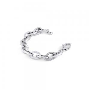 Bracciale Unoaerre in Argento con maglie ovali martellate - gallery