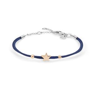 Bracciale in Argento e tessuto blu Comete Gioielli  - gallery