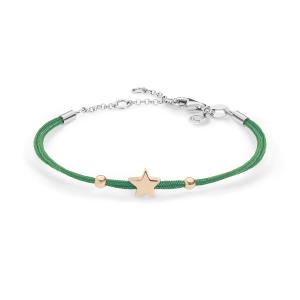 Bracciale in Argento e tessuto verde Comete Gioielli  - gallery