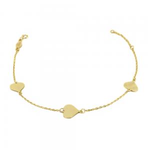 Bracciale in oro 9 kt con charms Cuore - gallery