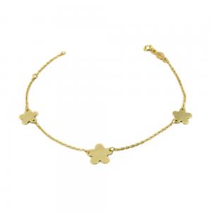 Bracciale in oro 9 kt con charms Quadrifoglio - gallery