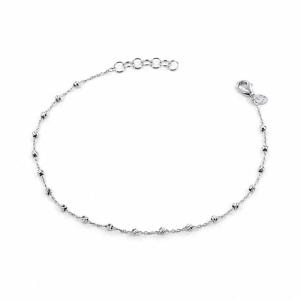 Bracciale in Oro Bianco a sfere sfaccettate  - gallery