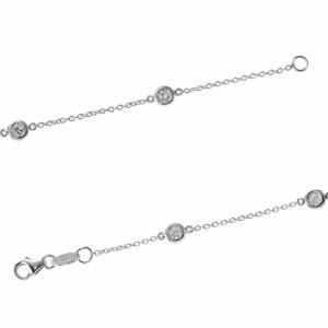 Bracciale in oro bianco con diamanti punto luce 