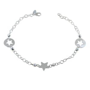 Bracciale in oro bianco con Stelle - gallery