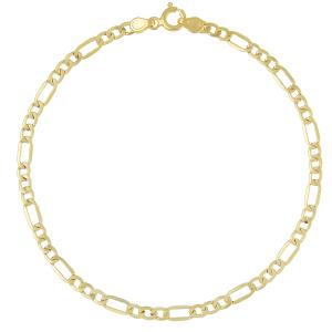 Bracciale in oro da uomo Groumette alternata 21 cm leggero