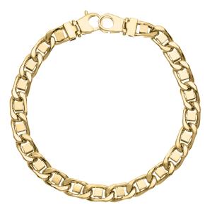 Bracciale largo in oro da uomo Occhio di pernice 22 cm 