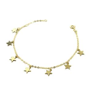 Bracciale in oro giallo con ciondoli di Stelle - gallery