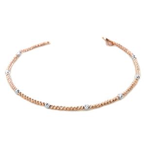 Bracciale in oro Rosa a sfere piccole sfaccettate