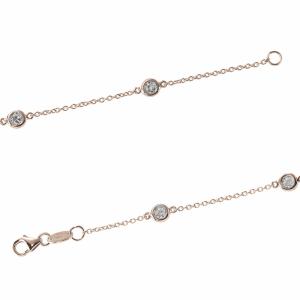 Bracciale in oro rosa con diamanti punto luce 