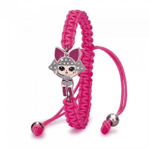 Bracciale Lol Surprise Diva in acciaio rose e tessuto colorato  - gallery