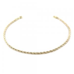 Bracciale maglia fune in oro giallo 17 cm - Oreficeria Aretina  - gallery