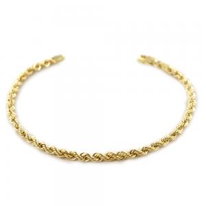 Bracciale maglia fune spessa in oro giallo 19 cm  - Oreficeria  Aretina - gallery