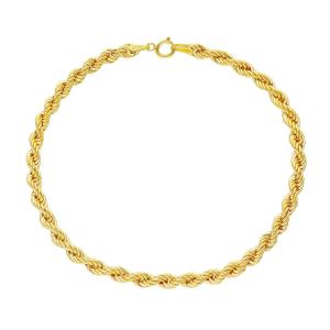 Bracciale maglia fune in oro giallo 21 cm - Oreficeria Aretina  - gallery