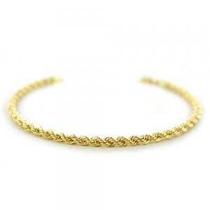 Bracciale maglia fune in oro giallo 18 cm - Oreficeria Aretina  - gallery