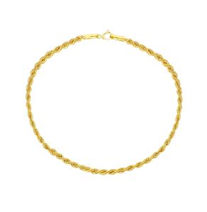 Bracciale maglia fune in oro giallo - Oreficeria Aretina 