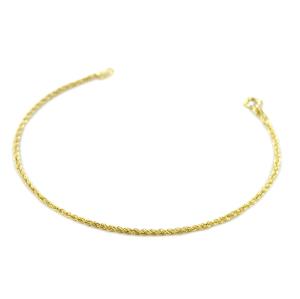 Bracciale maglia fune in oro giallo sottile 18 cm - Oreficeria Aretina 
