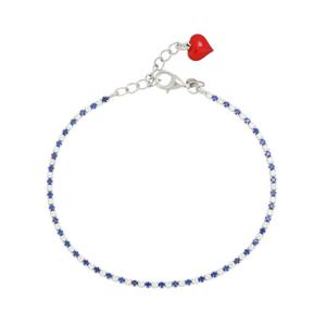 Bracciale Mini tennis Blu Flash collezione Palazzo Reale Cuori Milano zirconi Blu