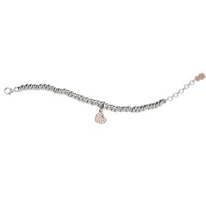 Bracciale Nanan da bambina con cuore e zirconi rossi NAN0307