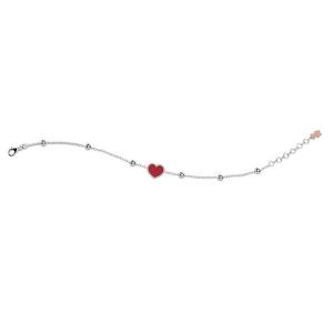 Bracciale Nanan da bambina con Cuore Rosso NAN0233