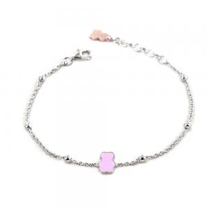 Bracciale Nanan da bambina con orsetto rosa NAN0227 - gallery