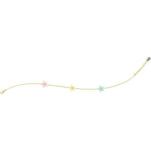 Bracciale Nanan da bambina in argento giallo con stelle NAN0466 - gallery