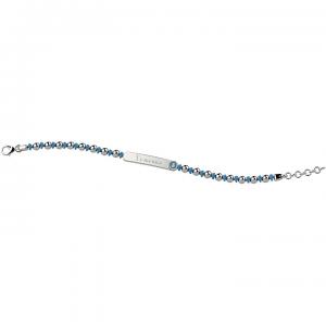 Bracciale Nanan da bambino azzurro sfere in argento personalizzabile NAN0114 - gallery