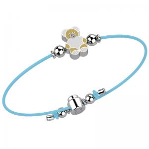 Bracciale Nanan da bambino con orsetto e laccio azzurro NAN0035