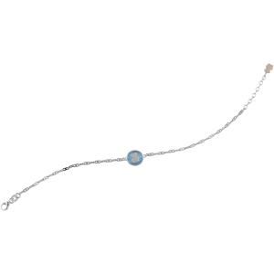 Bracciale Nanan da bambino con orsetto e Madreperla azzurra NAN0378