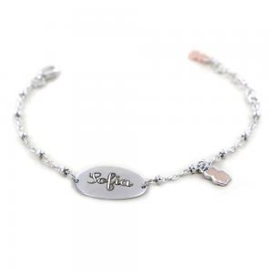 Bracciale Nanan da bambino personalizzabile in argento NAN0060